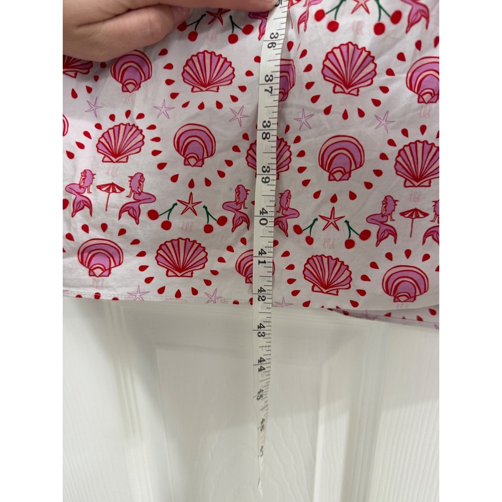 Hill House Home Ellie Nap Dress Womens XXS Pink Seashell Mermaid Print Excellent - Picture 6 of 7